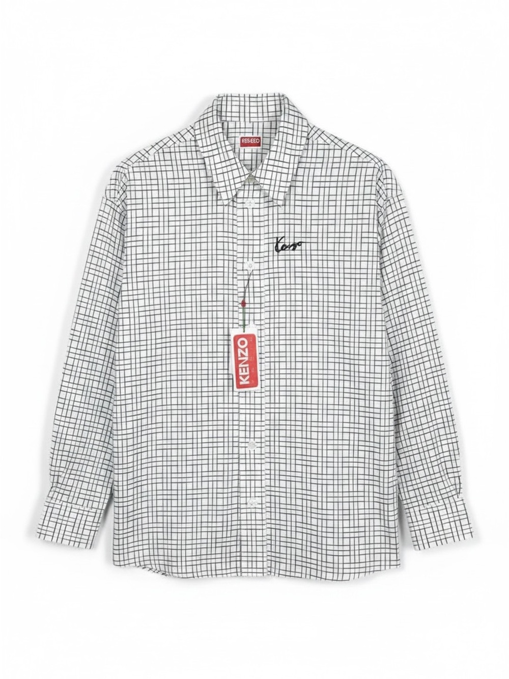 NWT KENZO Paris Oversized Jacquard Cotton Weave Shirt - Size S
